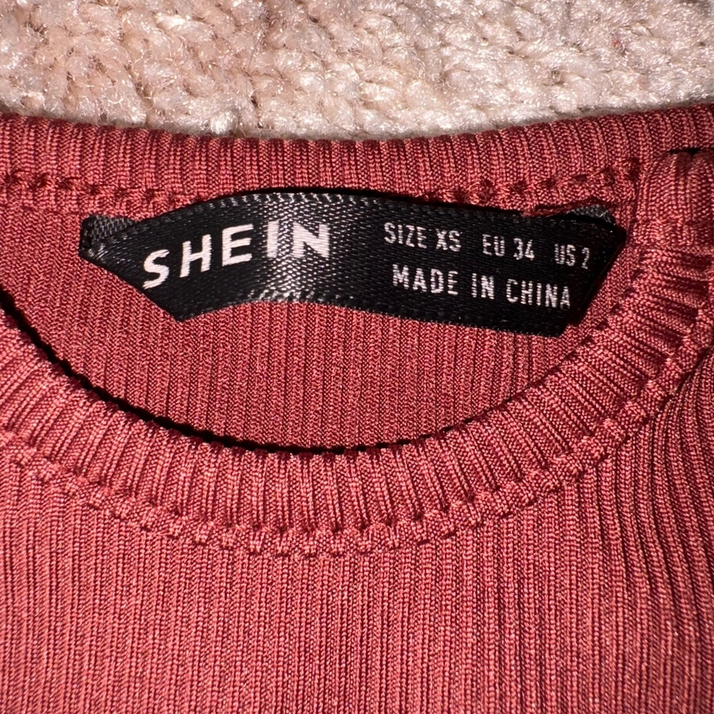 SHEIN Ribbed Tank Top - Deep Rust - Picture 3 of 3